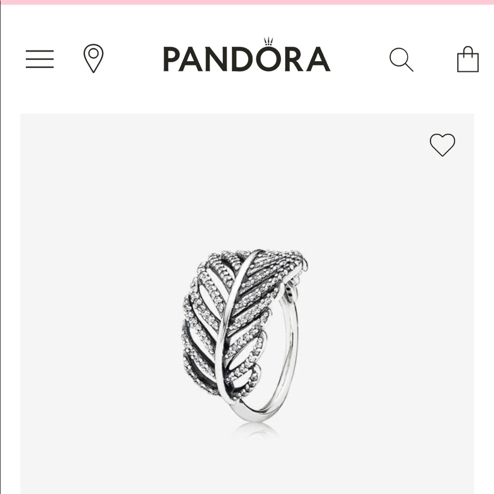 Pandora Light as a Feather ring